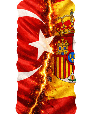 Bebo Store Extreme Outdoor Spor , Motorcu ve Bisiklet Kullananlara Özel Desenli Buff Boyunluk Bandana Balaklava (Bayrak-215)