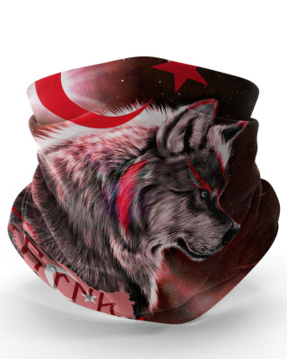 Bebo Store Extreme Outdoor Spor , Motorcu ve Bisiklet Kullananlara Özel Desenli Buff Boyunluk Bandana Balaklava (Kurt-214)