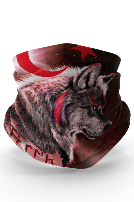 Bebo Store Extreme Outdoor Spor , Motorcu ve Bisiklet Kullananlara Özel Desenli Buff Boyunluk Bandana Balaklava (Kurt-214)