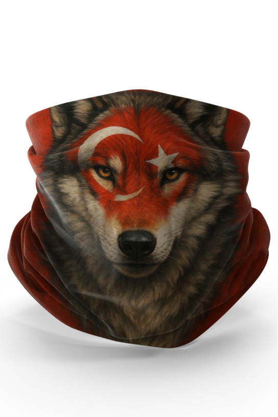 Bebo Store Extreme Outdoor Spor , Motorcu ve Bisiklet Kullananlara Özel Desenli Buff Boyunluk Bandana Balaklava (Kurt-216)